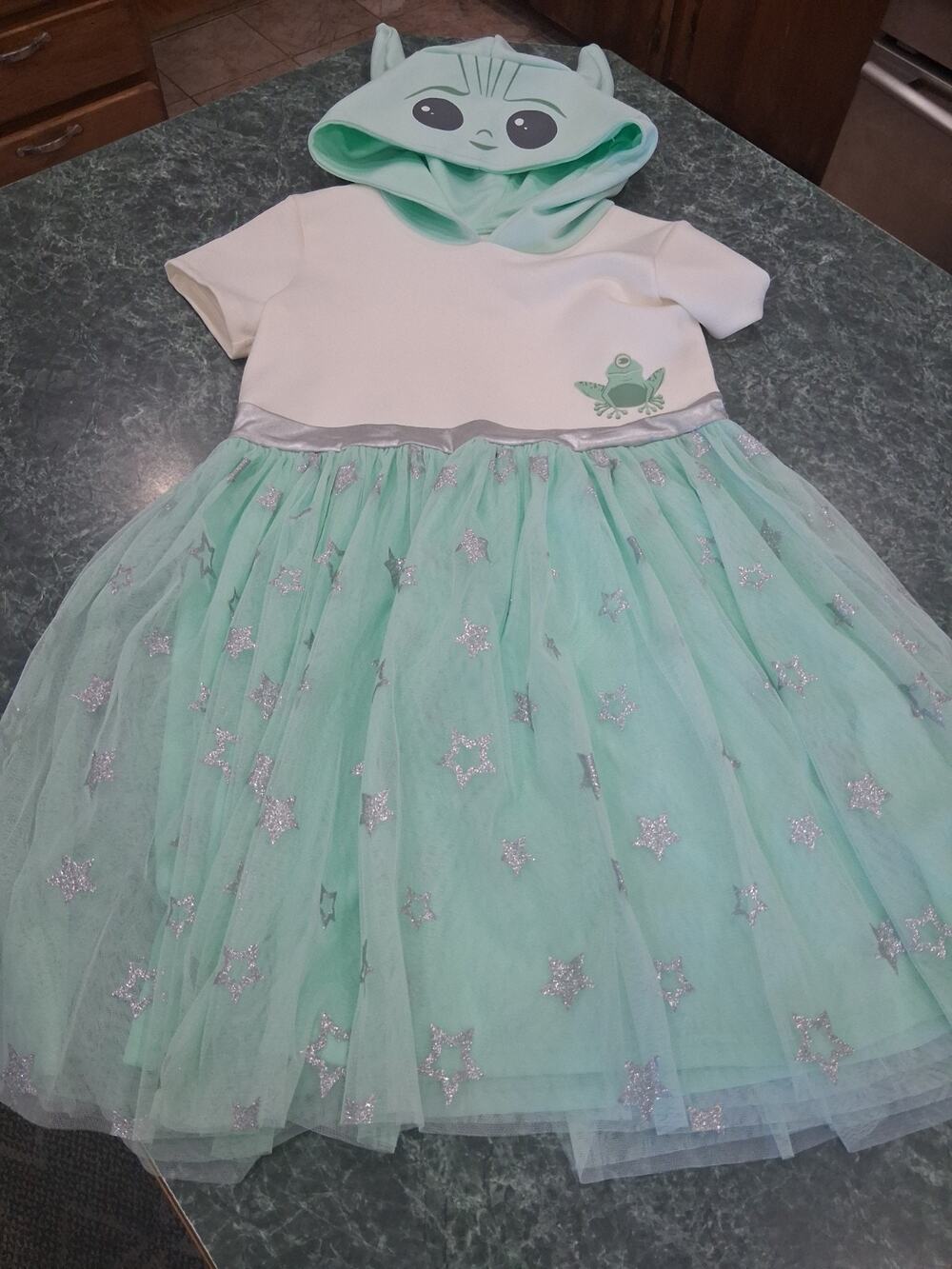 Star Wars Grogu Hooded Tulle Dress XL Big Girls Baby Yoda Mad Engine Cosplay